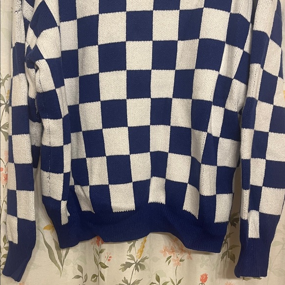 Beach Riot Blue Checkered Joey Sweater — Size M - Picture 6 of 7